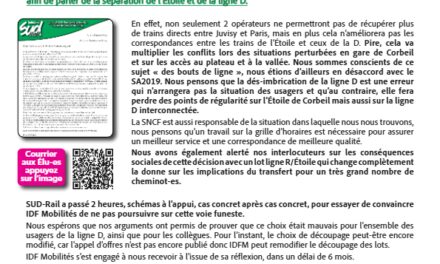 Ouverture à la concurrence, Lot ligne R et Étoile de Corbeil.