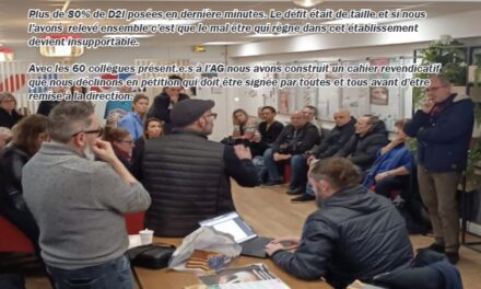 Cahier revendicatif des ASCT de Paris gare de Lyon AG du 20 février