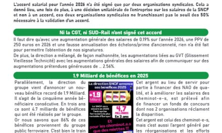 Des bénéfices dont les cheminot.e.s ne voient jamais la couleur !!!