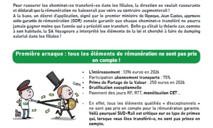 Garantie de rémunération dans les filiales l’arnaque de la sa Voyageurs