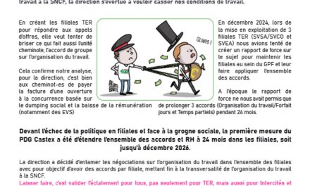 ORGANISATION DU TRAVAIL LA DIRECTION TENTE LE DUMPING SOCIAL !