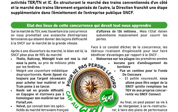 CSE central Voyageurs Destination 2030 : la continuité de l’éclatement de la SNCF!