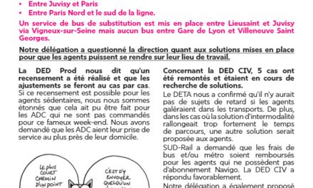 DCI travaux 1er mai 2026 / CSE D&R