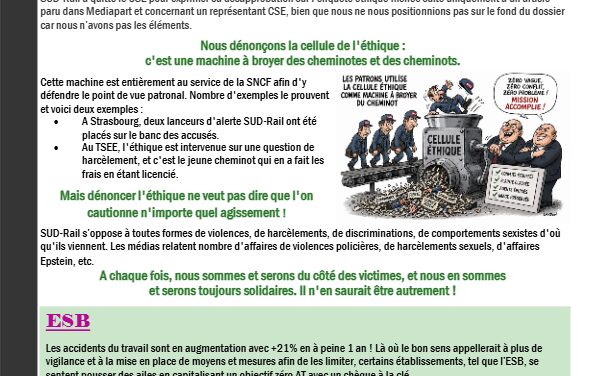Journal du CSE AXE TGV Sud-Est / Avril 2026