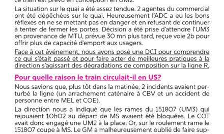 DCI Circulation en US sur la ligne R