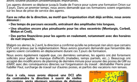 Formation Orion des agents du bdc. SUD-Rail fait bouger la direction !
