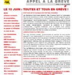 Préavis unitaire le 10 Juin : TOUTES ET TOUS EN GRÈVE !