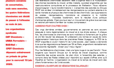 Préavis unitaire le 10 Juin : TOUTES ET TOUS EN GRÈVE !