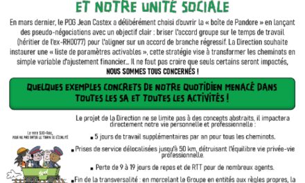 Défendons notre temps de travail et notre unité sociale