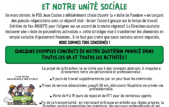 Défendons notre temps de travail et notre unité sociale