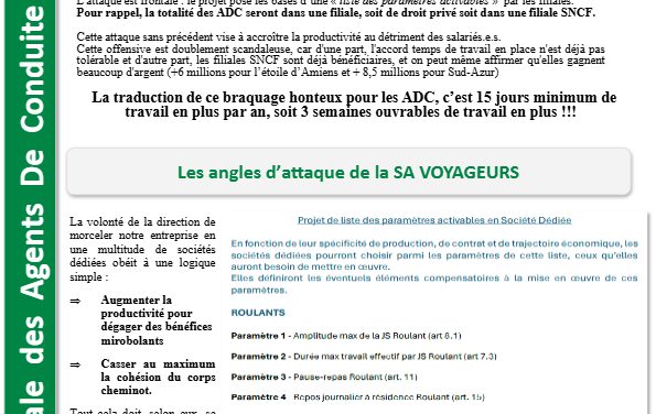 Liaison Nationale ADC : l’accord temps de travail, les masques tombent !