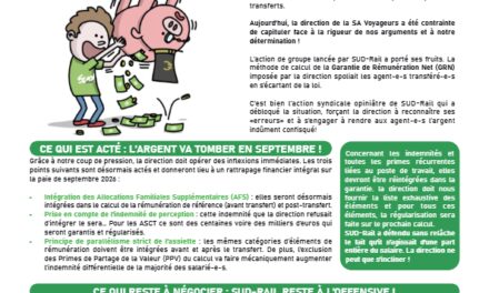 VICTOIRE SUR LA GARANTIE DE RÉMUNÉRATION.
