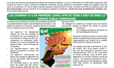 ÇA CRAQUE DE PARTOUT ! NON AU SERVICE MINIMUM