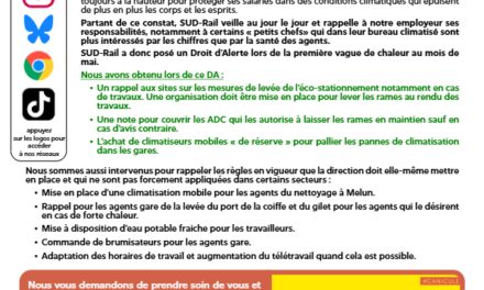 Tract CSSCT D/R « Fortes chaleurs »