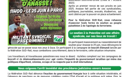 LE 25 JUIN, NOUS SOUTIENDRONS ANASSE