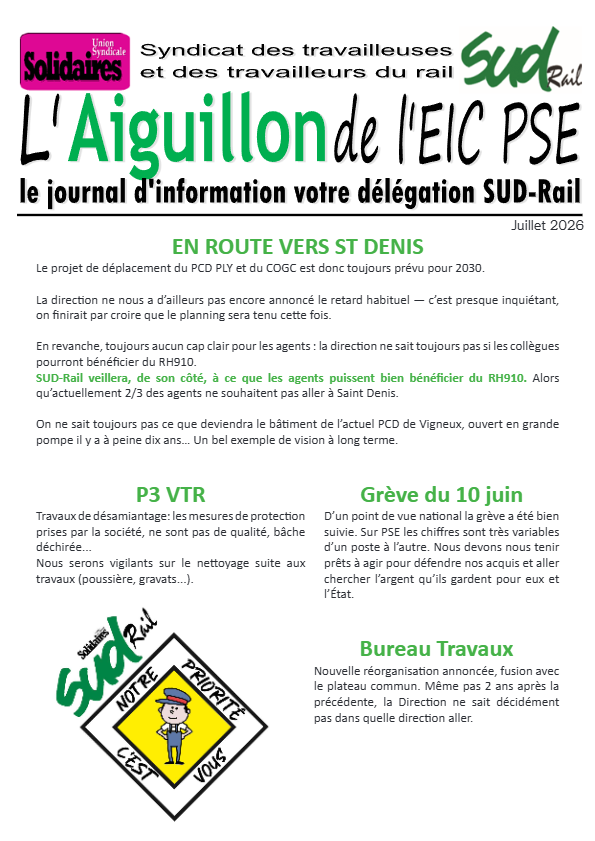 L’Aiguillon de l’EIC PSE Juillet 2026