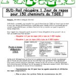 L’incongru du TSEE SUD-Rail récupère 1 jour de repos pour 150 cheminots!