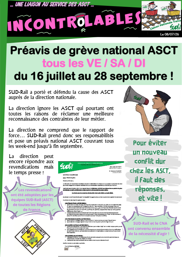 Liaison Nationale Trains : Incontrolables Juillet 2026