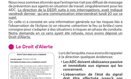 Droit d’Alerte DEDP LIGNES D/R