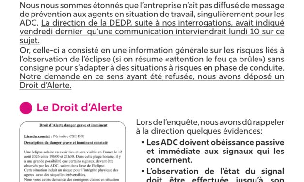 Droit d’Alerte DEDP LIGNES D/R