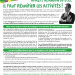IL FAUT RÉUNIFIER LES ACTIVITÉS !